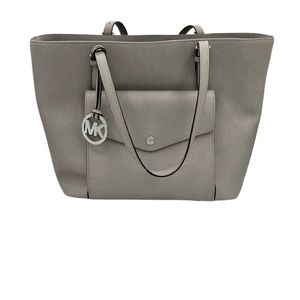 Michael Kors  Leather Shoulder Bag Tote Gray